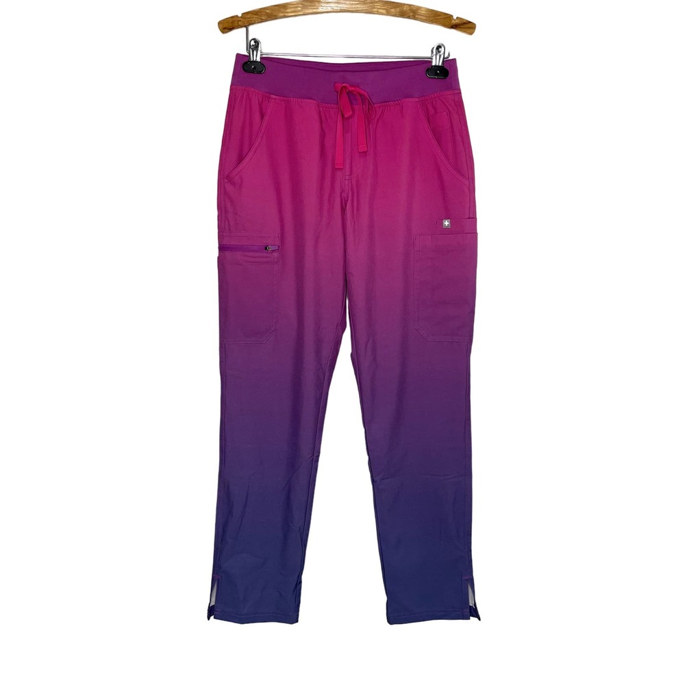 FIGS Size M Pants NEW Yola FREEx Lined Skinny Scrub Bottoms 2.0 Ombre Sunset